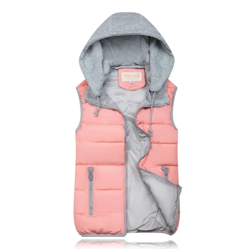 Celine Bodywarmer | Casual gewatteerde bodywarmer met capuchon voor dames