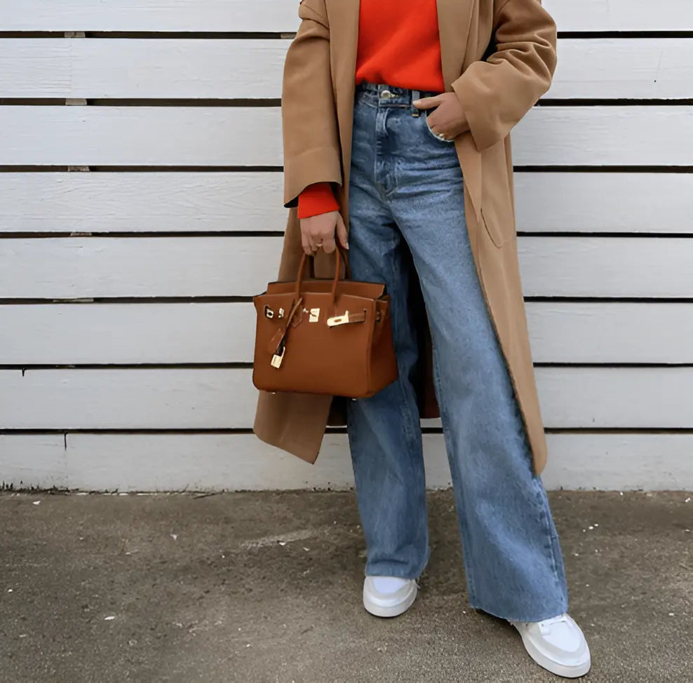 Adeline  | elegante grote handtas met lycheepatroon