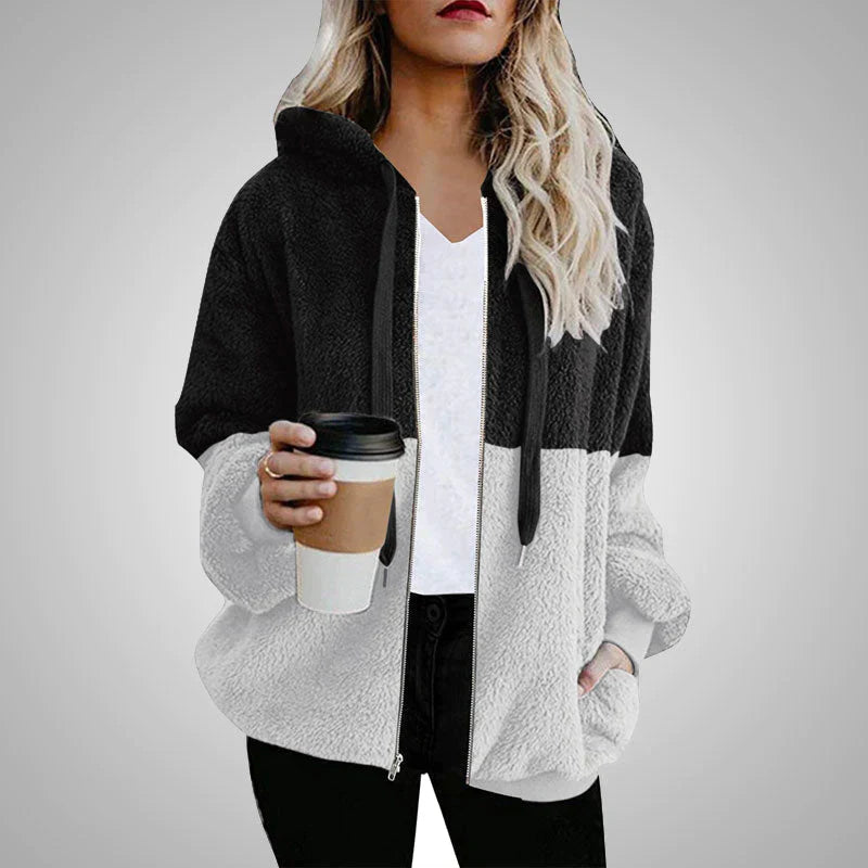 ModeParisienne® Lotte | Fluffy teddy cardigan met capuchon