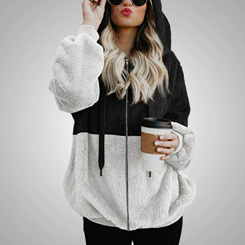ModeParisienne® Lotte | Fluffy teddy cardigan met capuchon