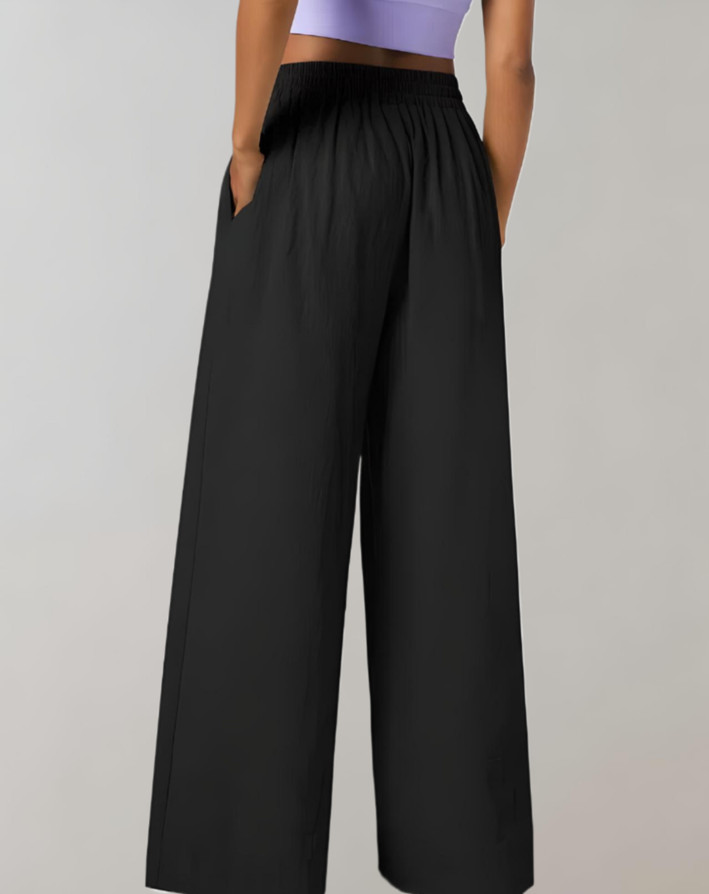 Broek met knoopsluiting en zakken voor dames