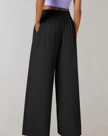 Broek met knoopsluiting en zakken voor dames