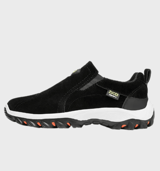 Aries - Zwarte instapsneakers voor heren met witte tussenzolen