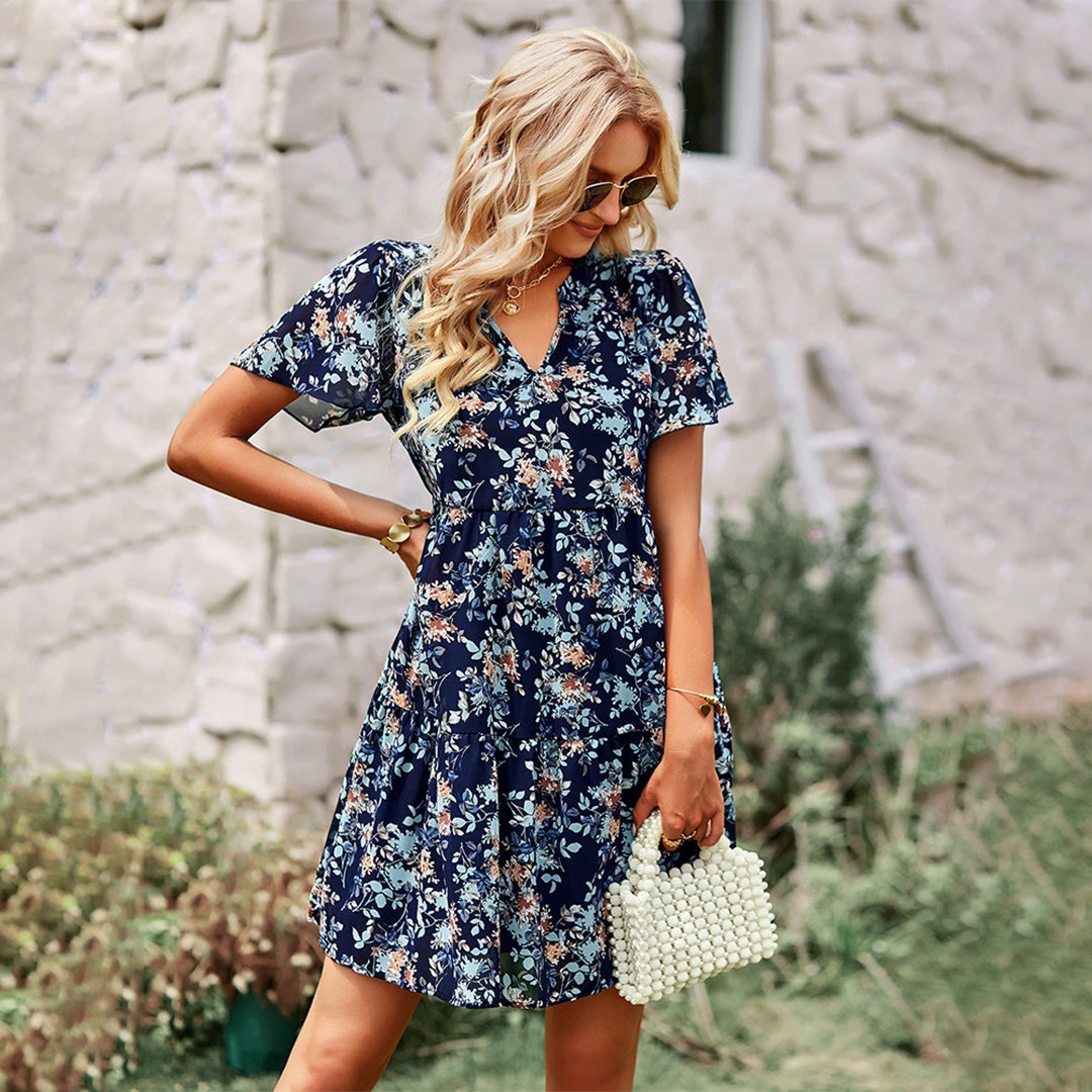 Alysia - Bloemenprint Mini-Jurk