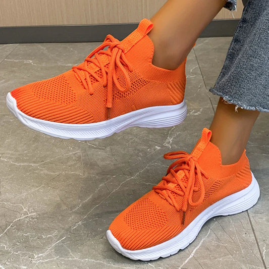 HiSneakers grijze ademende vrouwen sneaker schoenen