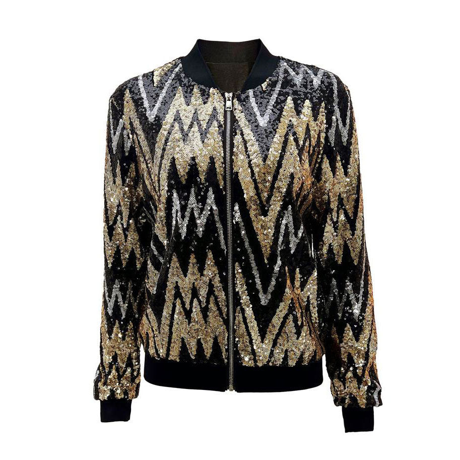 ModeParisienne® Senara – Chic Bomberjack met Pailletten voor Dames