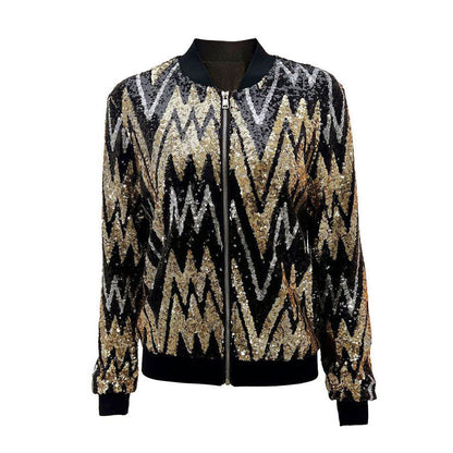 ModeParisienne® Senara – Chic Bomberjack met Pailletten voor Dames