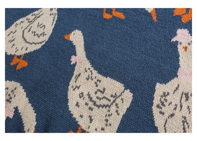 Crystal- Elegante Eendenprint Trui