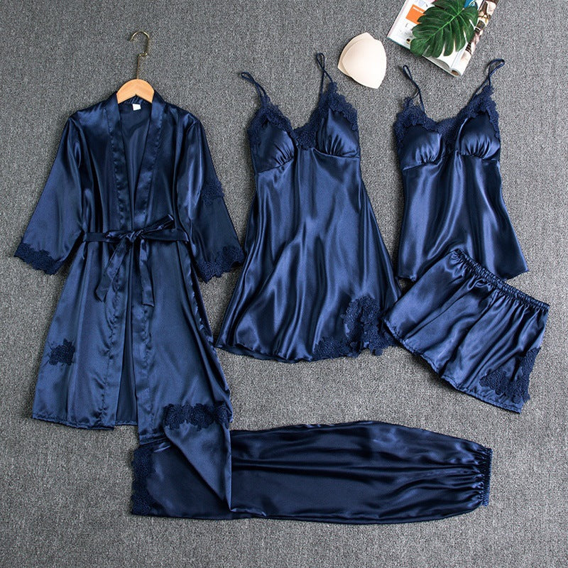 Emma | satijnen pyjama set met kant