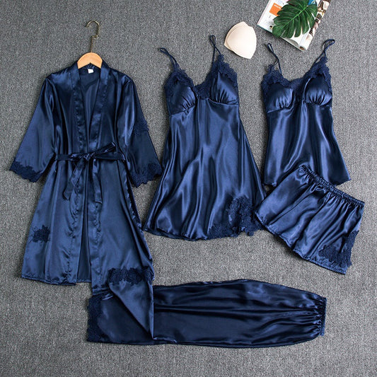 Emma | satijnen pyjama set met kant