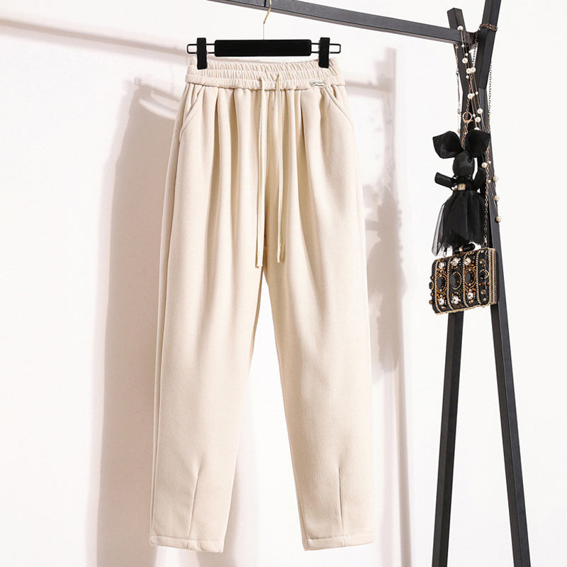 Effen warme broek voor dames