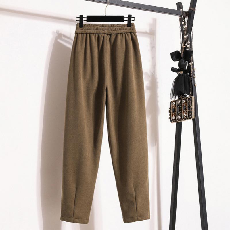 Effen warme broek voor dames