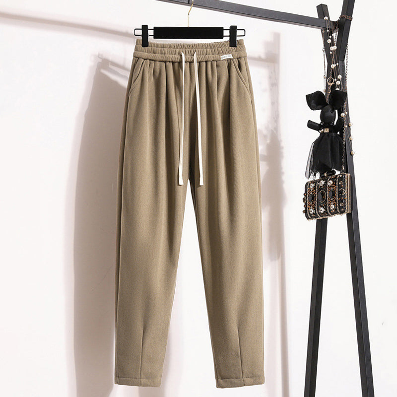 Effen warme broek voor dames