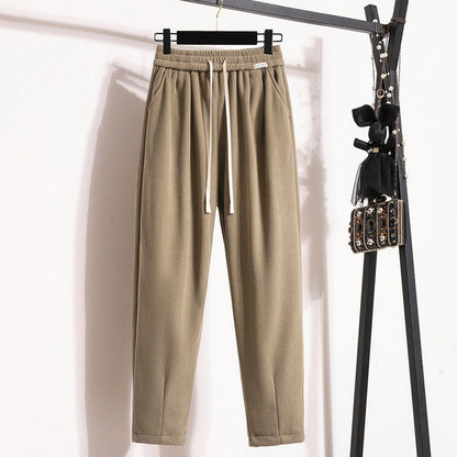 Effen warme broek voor dames