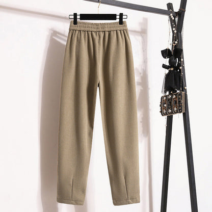 Effen warme broek voor dames