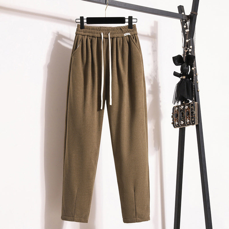 Effen warme broek voor dames