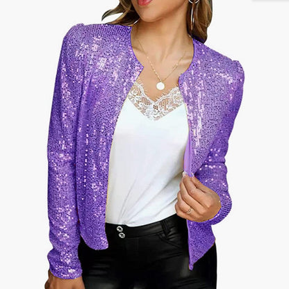 Chloe Glitter Blazer | Elegante dames blazer met pailletten voor de feestdagen
