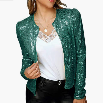 Chloe Glitter Blazer | Elegante dames blazer met pailletten voor de feestdagen