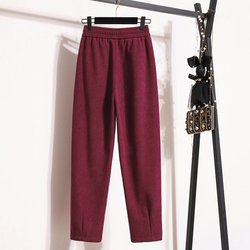 Effen warme broek voor dames