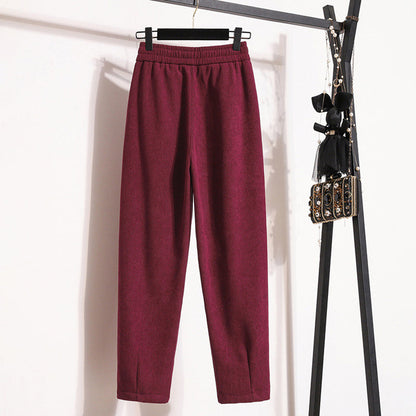 Effen warme broek voor dames