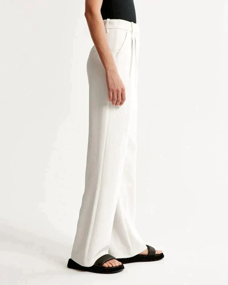 Stijlvol Breed Been Getailleerde Broek - Ayami