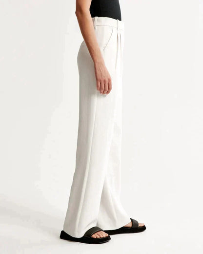 Stijlvol Breed Been Getailleerde Broek - Ayami