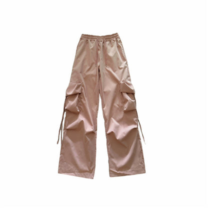 Olvia | Vrouwen Elastisch Taille Wijd Been Kanten -Omhoog Cargo Broek