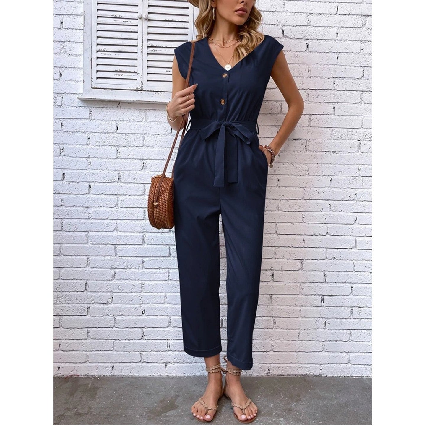 Sapphire | Elegante jumpsuit met v-hals