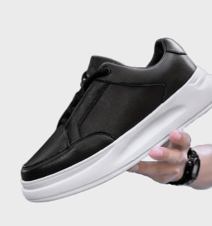 Waylon - Enkelkleurige sneakers voor heren met spitse punt schoenen