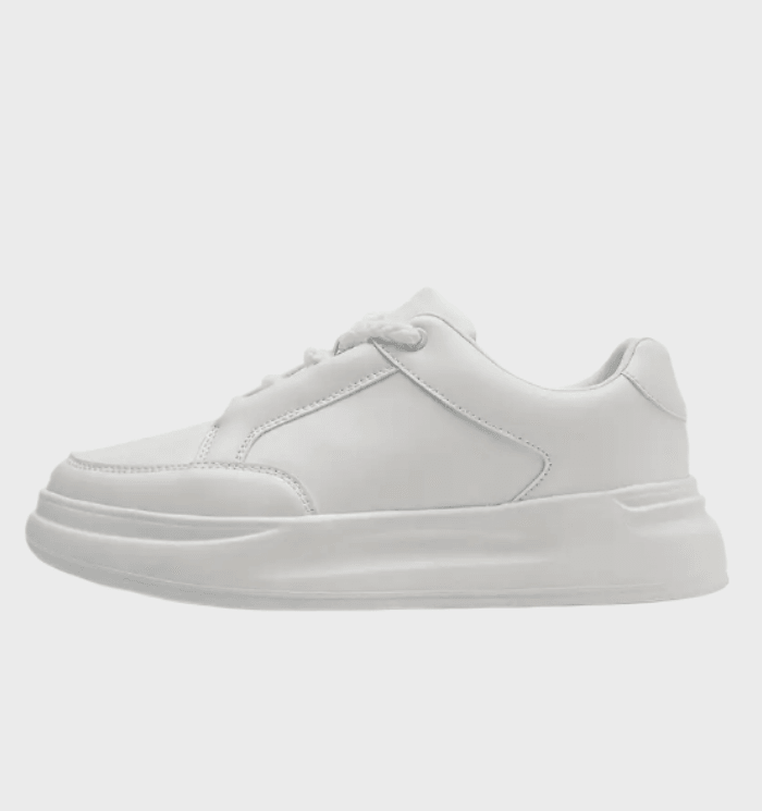 Waylon - Enkelkleurige sneakers voor heren met spitse punt schoenen