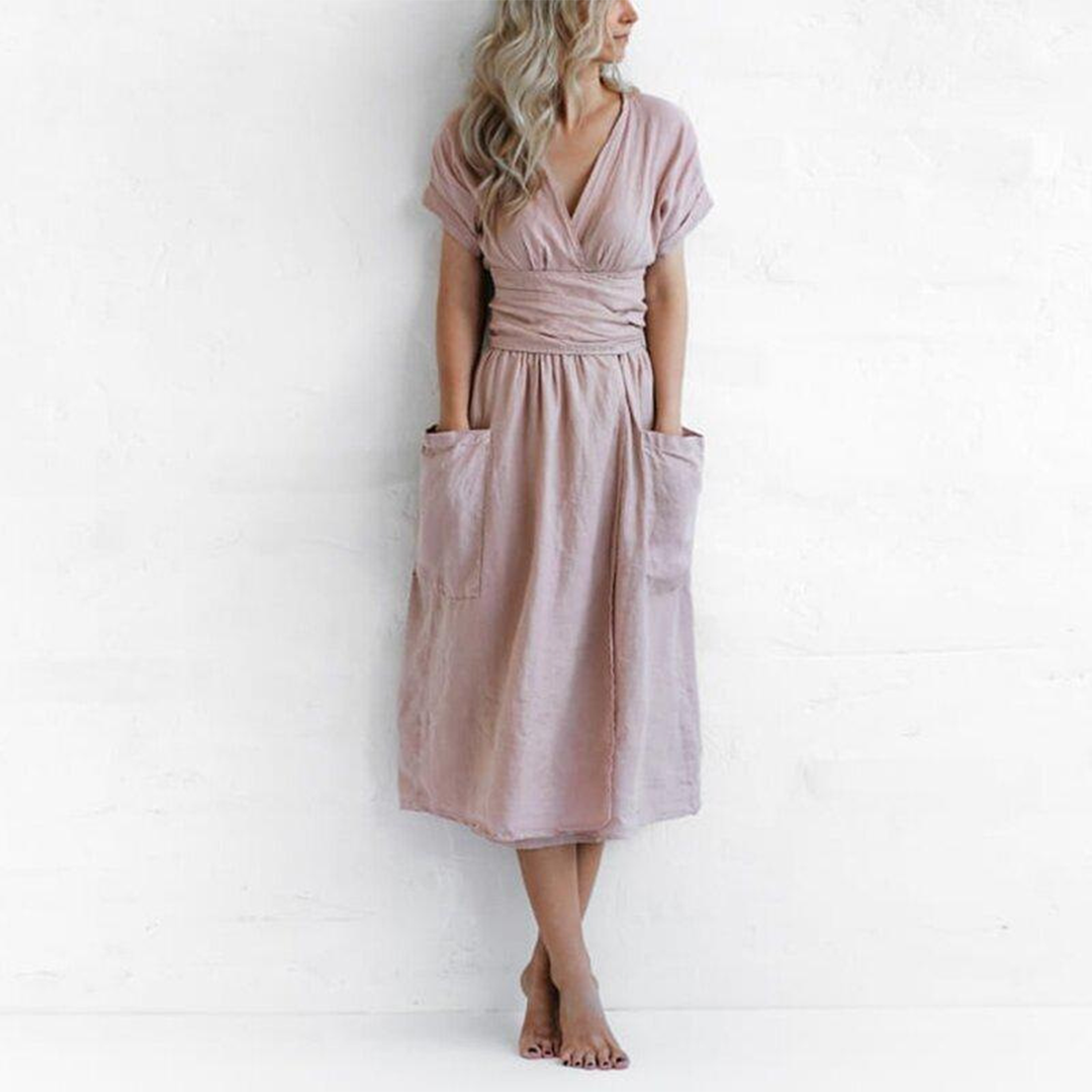 Avah - Elegante V-Hals Jurk