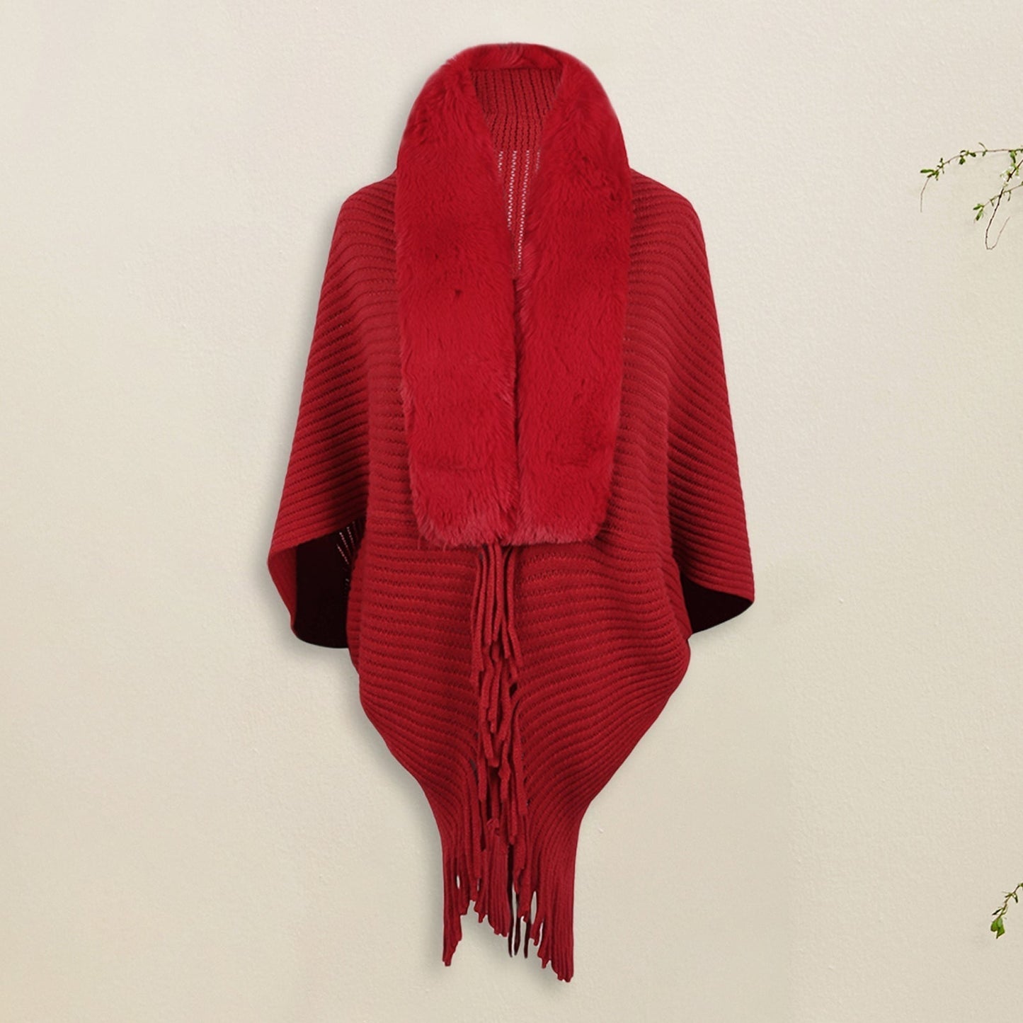 Beaumont Cardigan | Poncho vest met bont voor dames