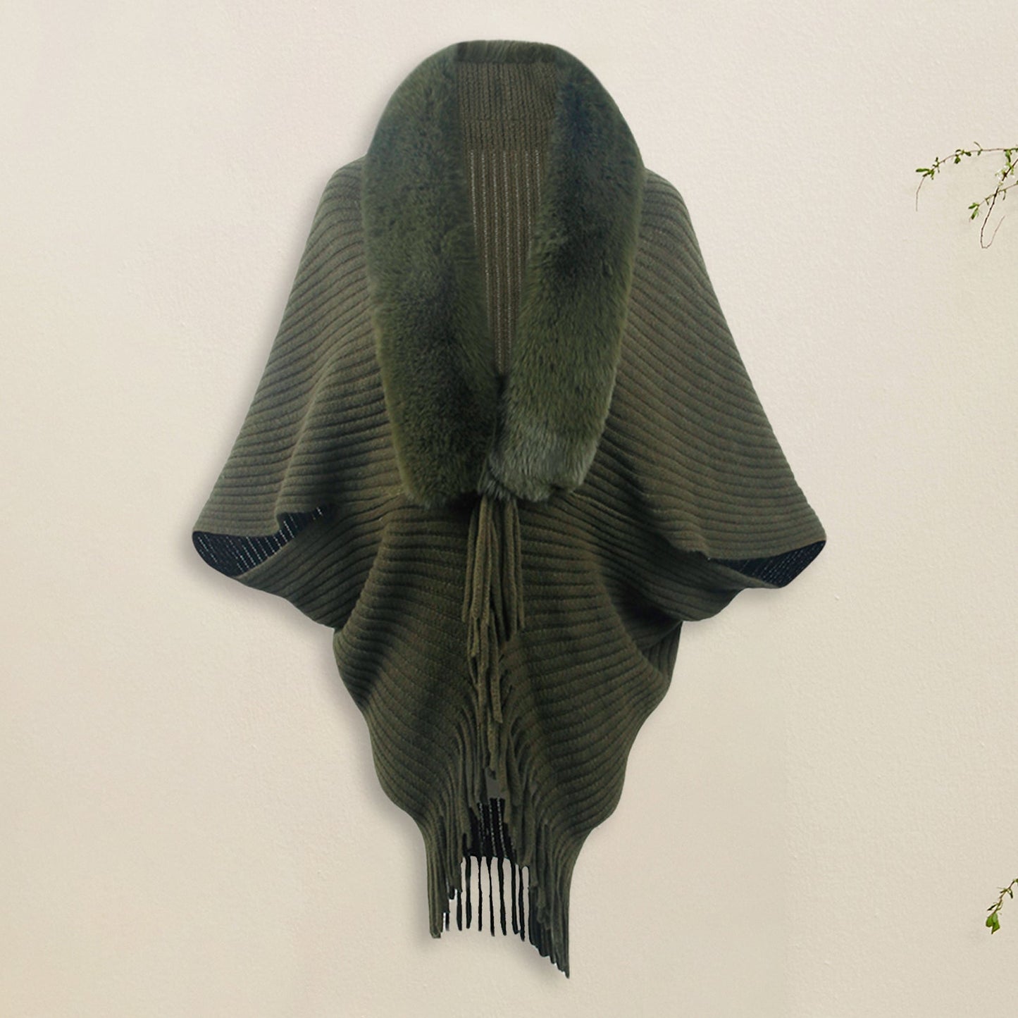 Beaumont Cardigan | Poncho vest met bont voor dames