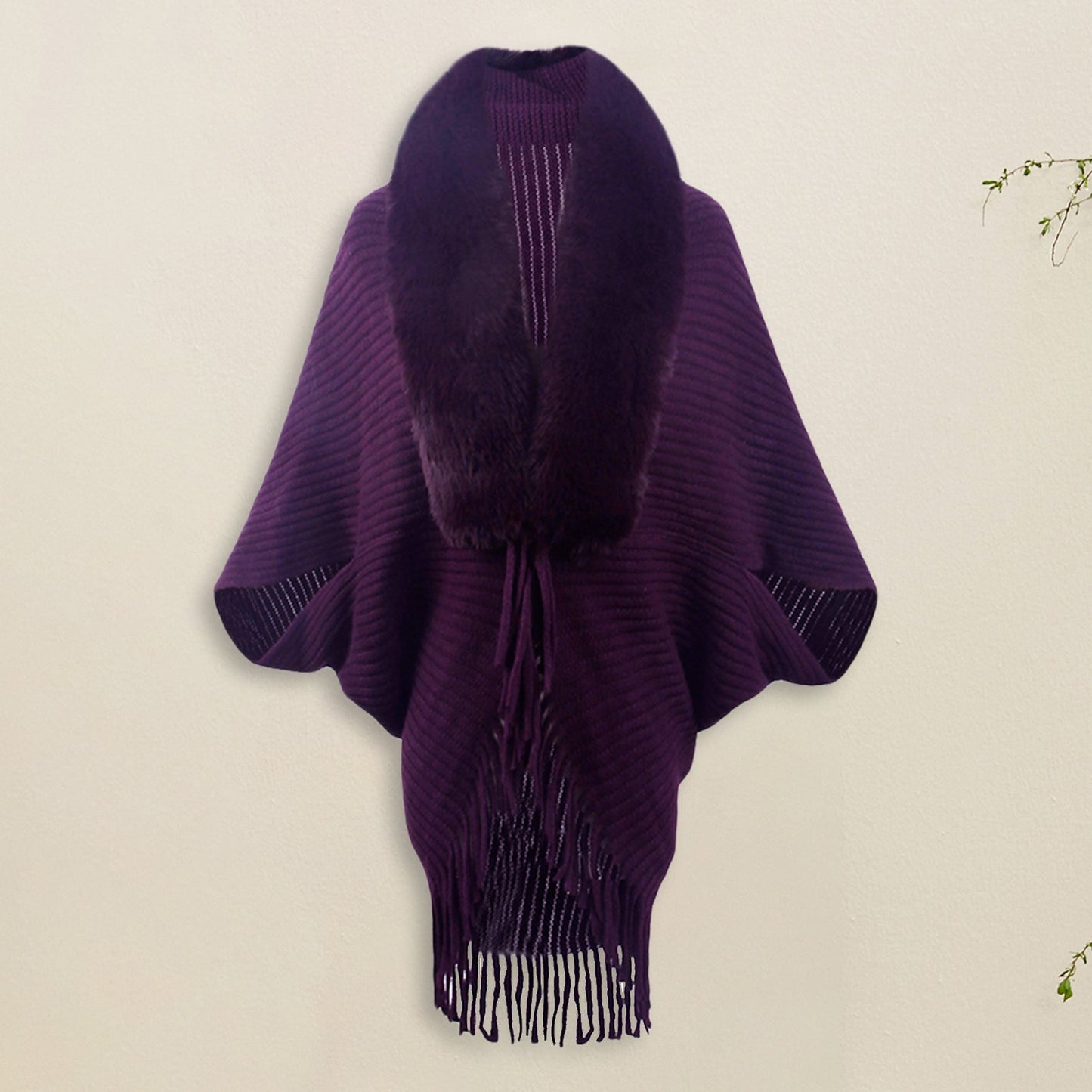 Beaumont Cardigan | Poncho vest met bont voor dames