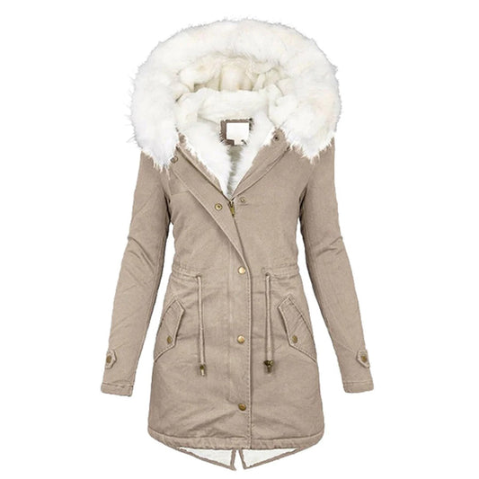 Hermina - Luxueus gevoerde winterjas voor dames