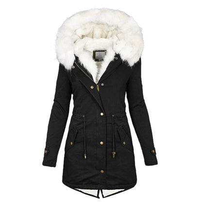Hermina - Luxueus gevoerde winterjas voor dames