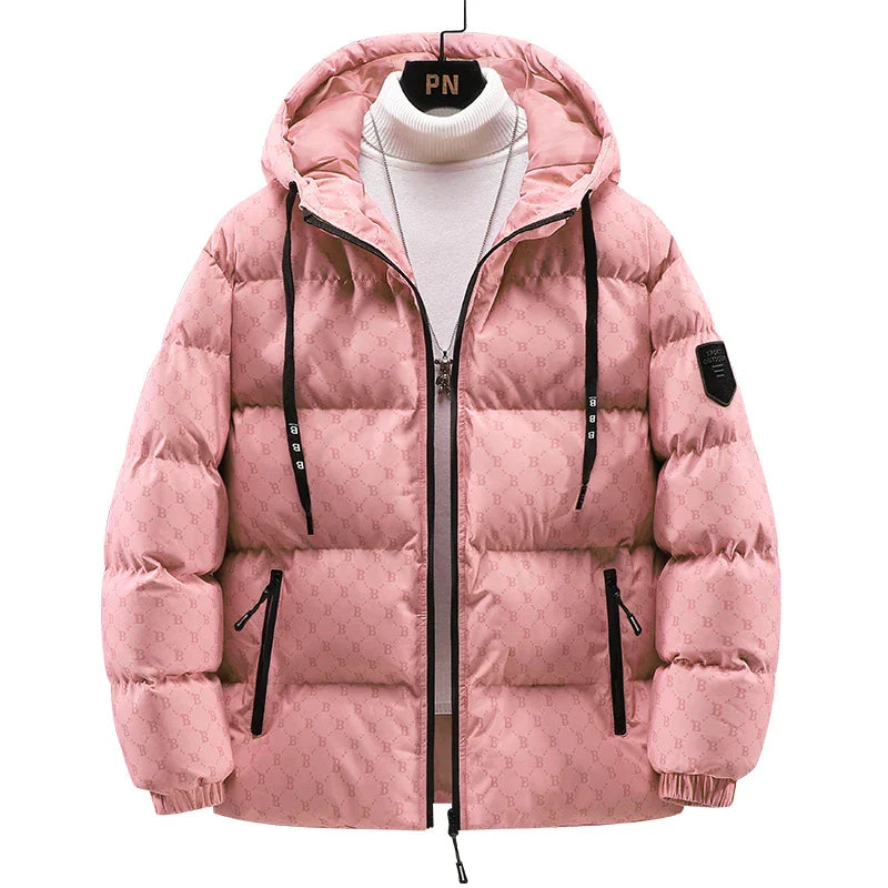 Robert | Katoenen jas met all-over letterprint