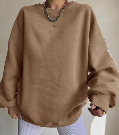 Pauline - Chique Herfst Oversized Sweatshirt met Chicago Letter Graphic voor Vrouwen