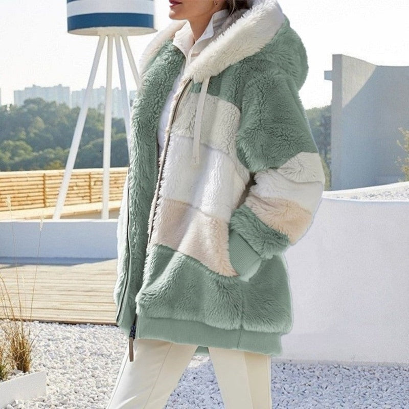 ModeParisienne® Phoebe - Heerlijk warm, zacht & stijlvol Pluche Vest met Capuchon
