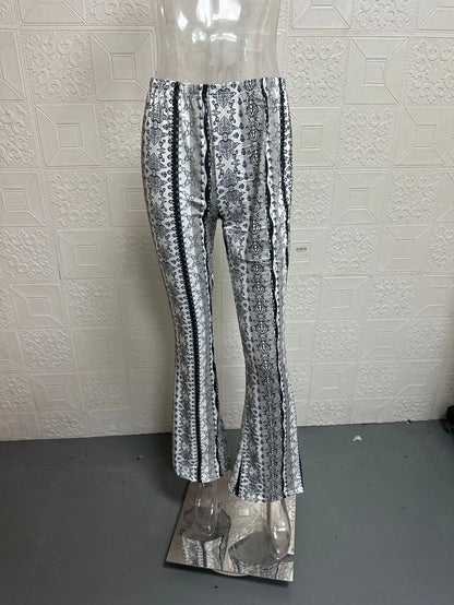 Kleurrijke Vintage uitlopende broek - Blake