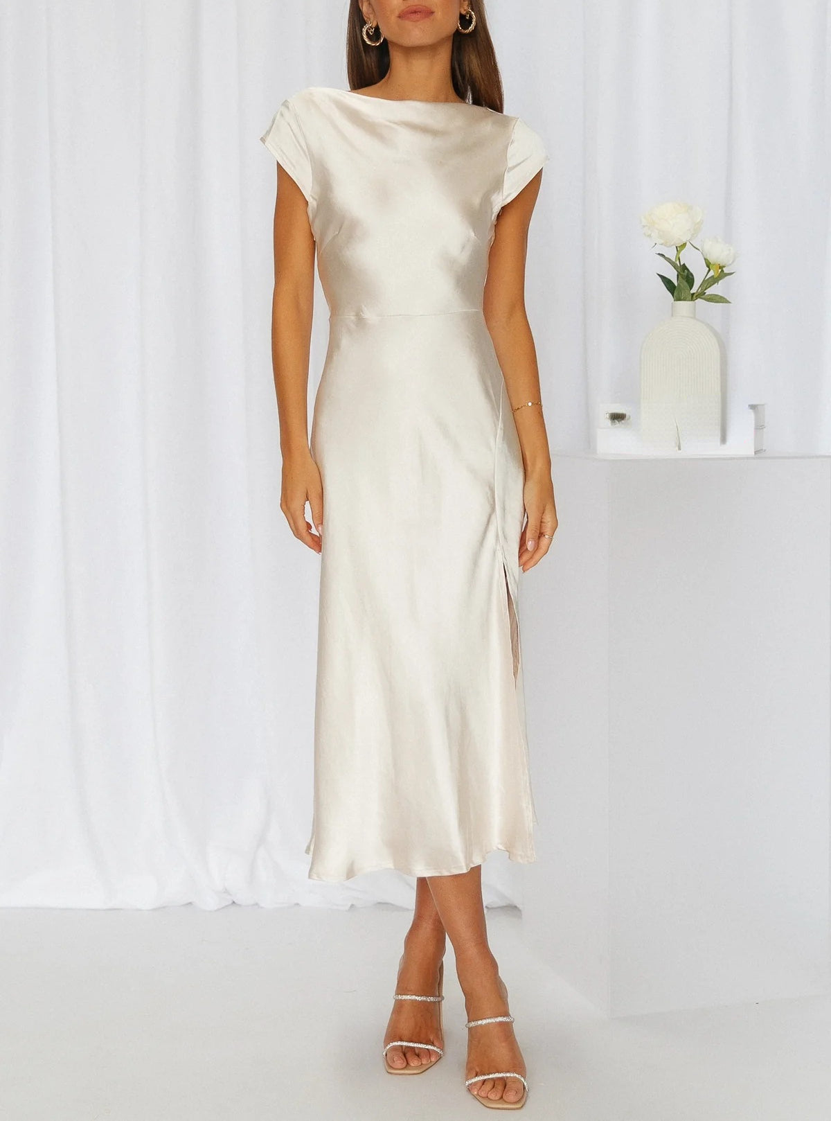 Michelle - Elegante en Comfortabele Zijden Zomerjurk voor Vrouwen