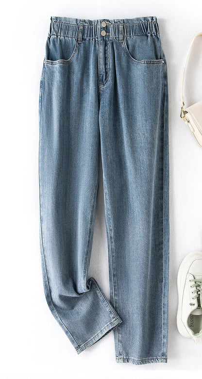 ModeParisienne® Verena - Trendy Rekbare Hoge Taille Jeans voor een Flatterende Silhouette