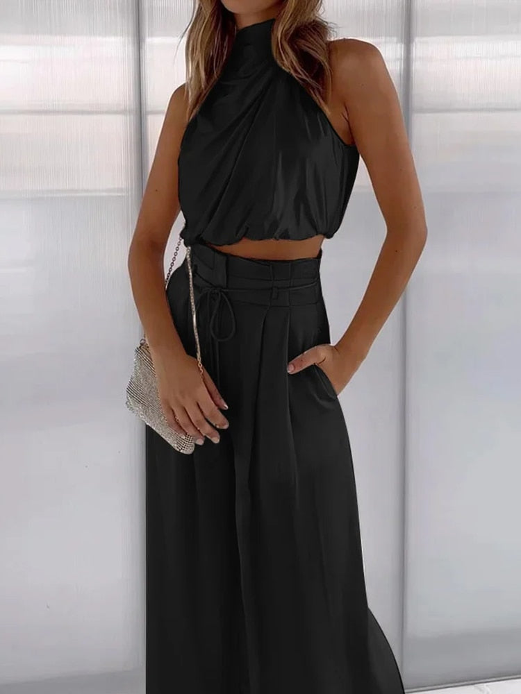 Satijnen two piece set