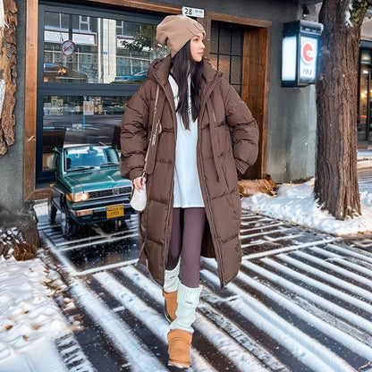 Bernita - Lang winter dons parka jack voor dames met capuchon