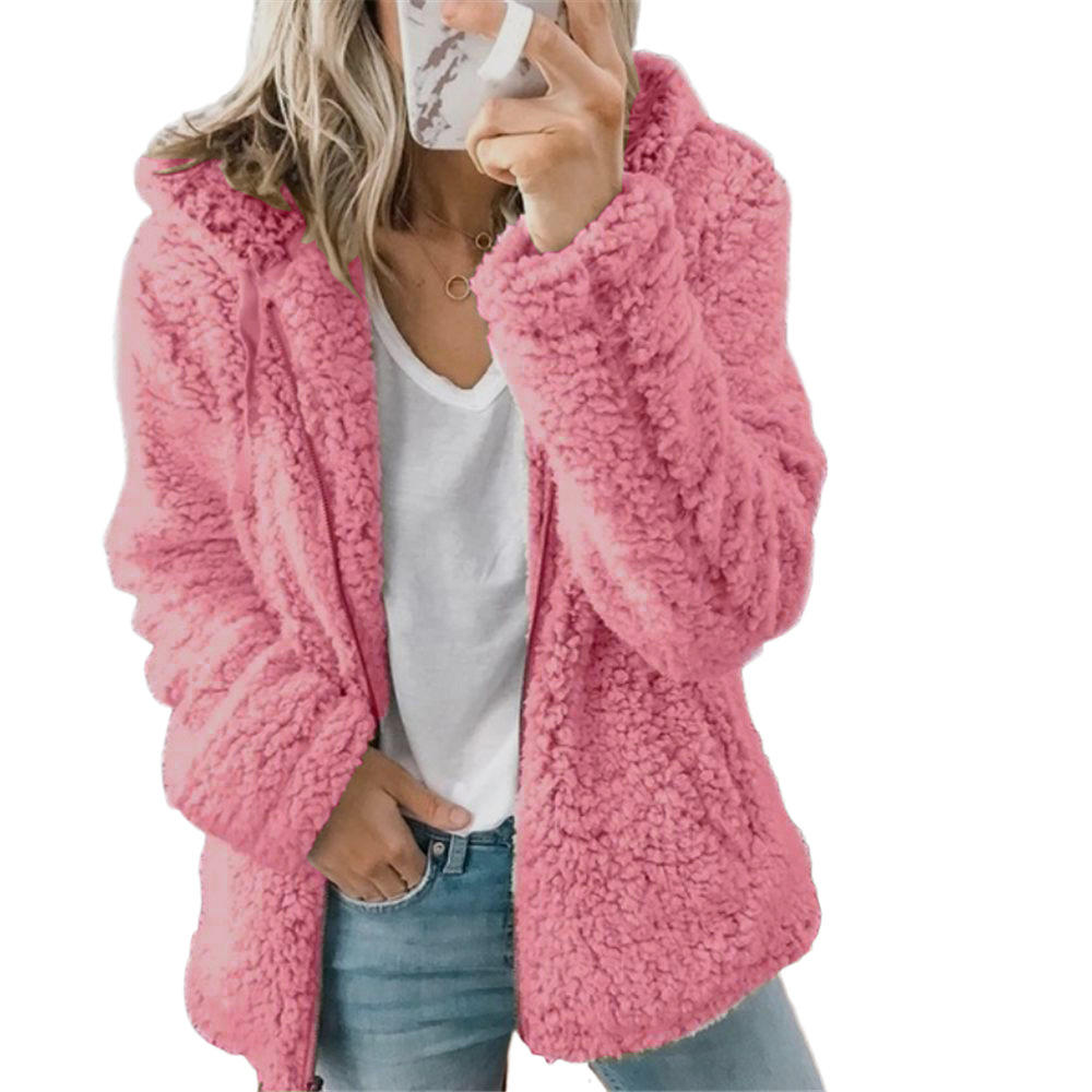 Wilda - Elegante beren teddybontjas: zachte fleecejas met zakken en ritssluiting