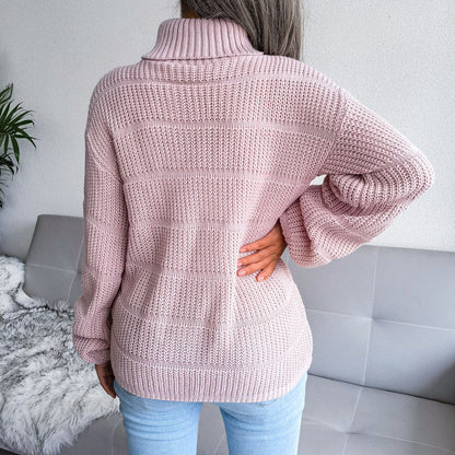 Roze trui met col