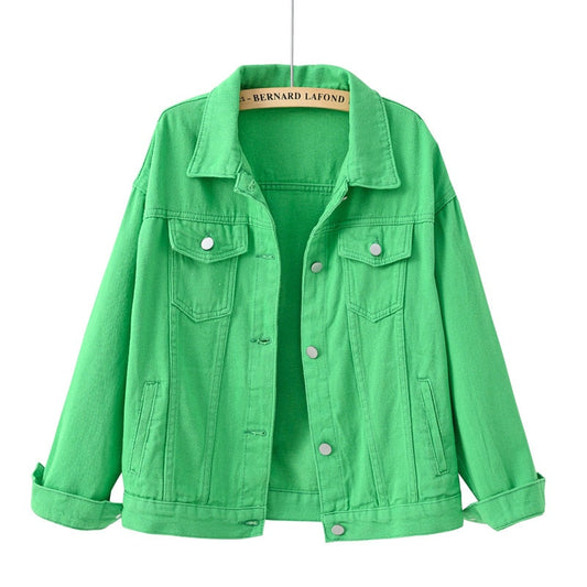 Groen denim jasje