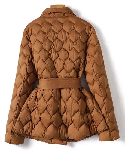 Daphne - Elegante donsjas met riem
