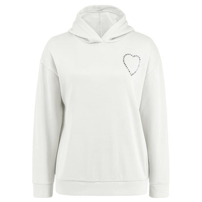 Witte hoodie met hartje