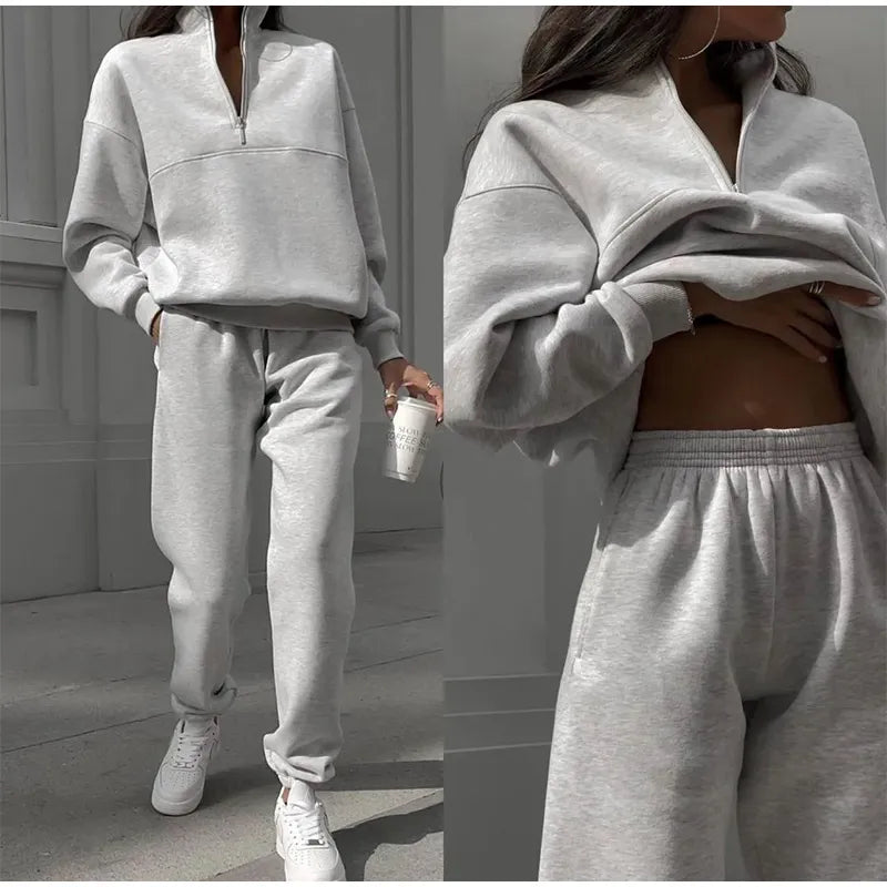 Rei - 2-Delige Casual Solid Sweater Set voor Vrouwen